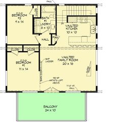 the first floor plan for a small house