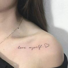 a woman's chest with the words love my life written on it and a heart