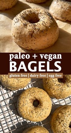 bagels on a cooling rack with text overlay