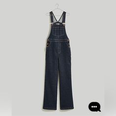 Size 2 - Tried On But Never Worn - I Love These But They Are Too Short For Me. Has A Bit Of Stretch So They Are Super Comfy. Waist: 28” Rise: 11” Inseam: 30” Bell Bottom Overalls, Overalls Denim, Vintage Flare, Dark Indigo, Bell Bottom, Too Short, Denim Jean, Madewell, Pant Jumpsuit