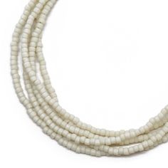 Frosted Light Beige Seed Bead Necklace, Thin 1.5mm Single Strand https://kathybankston.com/products/frosted-light-beige-seed-bead-necklace-thin-1-5mm-single-strand #beadnecklace #beigenecklace #necklace Jewelry Studio, Beading Wire, Seed Bead Necklace, Bead Shop, Glass Seed Beads, Strand Necklace, Handmade Artisan, Pretty Colours, Light Beige