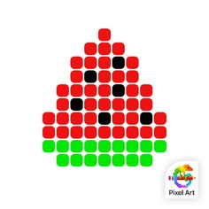 the pixel art logo is designed to look like a pyramid with different colors and shapes