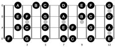 the major scale of an ukulele guitar