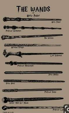 the wands from harry potter