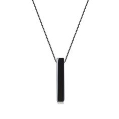 PRICES MAY VARY. Simple Bar Necklace: 1.78*0.3*0.3"(45*8*8mm) Black Obsidian stone Chain of this crystal necklace: 24"(60cm) Black stainless steel box chain COAI obsidian stone necklace comes with beautiful GIFT BOX; 180 days warranty & free replacement (Feel free to contact us) This bar black obsidian necklace is in simple design, stylish for any occasions and perfect for both men and women Obsidian necklace impels us to grow while still lending support, shields you from affecting by malignant Stainless Steel Necklace With Rectangular Pendant And Box Chain, Minimalist Stainless Steel Square Pendant Necklace, Minimalist Black Necklace With Box Chain, Classic Stainless Steel Necklace With Rectangular Pendant, Classic Stainless Steel Rectangular Pendant Necklace, Black Minimalist Rectangular Pendant Jewelry, Minimalist Stainless Steel Rectangular Pendant Necklace, Minimalist Black Rectangular Jewelry, Stone Necklace For Men