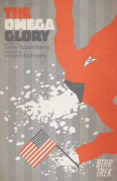 the poster for star trek shows an eagle flying through the air with an american flag in its beak