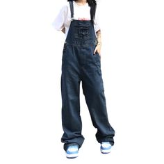 Laid-back city style has never looked better with our 2023 Spring-Summer Women's Denim Jumpsuit. With its baggy silhouette and stonewashed distress. this jumpsuit is sure to become your go-to for style and comfort.Distinctive Features: Baggy Silhouette: Get the perfect balance between comfort and style with this relaxed. oversized fit. Stonewashed Distress: Perfectly imperfect. this distressed pattern gives off effortless. vintage vibes. Versatile Style: Wear it with sneakers for an easy. simple Baggy High-waist Denim Jumpsuit For Summer, Baggy Dark Wash Denim Jumpsuit With Pockets, Casual Baggy Straight Leg Overalls, Casual Washed Blue Overalls, Relaxed Fit Washed Jumpsuit Overall, Casual High-waist Medium Wash Overalls, Baggy High-waist Denim Jumpsuit With Pockets, Baggy High Waist Denim Jumpsuit With Pockets, Dark Wash Wide Leg Overalls With Pockets