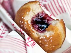 a close up of a pastry in a basket