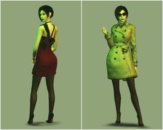 Ada Wong | plazasims on Patreon Evil Clothes, Sims Patreon, Sims 4 Patreon, Sims 4 Cc Packs, 4 Dresses, Sims 4 Cc Finds