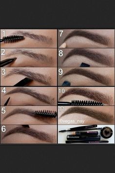 How to fix your eyebrows gash I love eyebrows on pintrest! I need to do em like this! Kuas Makeup, Bentuk Alis, Fesyen Rambut