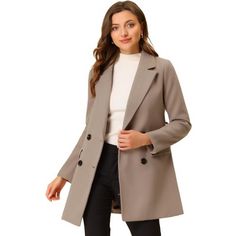 The long trench coat is shaped in a classic double-breasted cut. This soft, elegant coat with a tie around the waist detail is a classic look and will keep you warm in the cool weather. Whether you want to dress up your look or just stay warm in casual winter, it is a better choice for you. The self tie belt style is flattering and fits more different body shape. Trench Coats Women Long, Long Overcoat, Elegant Coats, Winter Outwear, Long Winter Coats, Long Trench, Long Trench Coat, Early Fall Outfit, Belt Style