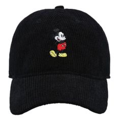 Mickey Mouse never goes out of style. Neither will you when you wear this classic black corduroy Disney cap! An embroidered Mickey poses on the front panels, and an adjustable slide closure is on the back. * 80% polyester; 20% cotton * Hand wash cold; line dry * Imported * One size fits most ** Officially Disney licensed. ** Mickey Mouse Classic, Corduroy Cap, Magic Bands, Disney Cruise Line, Disney Merchandise, Disney Star Wars, Shop Mens Clothing, Baby Disney, Pandora Jewelry