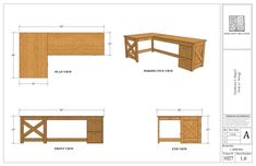 the plans for an office desk