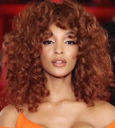 Hair Color On Dark Skin, Pelo Color Borgoña, Hair Ginger, Copper Red Hair, Dyed Curly Hair, Highlights Color, Red Curly Hair, Dark Auburn