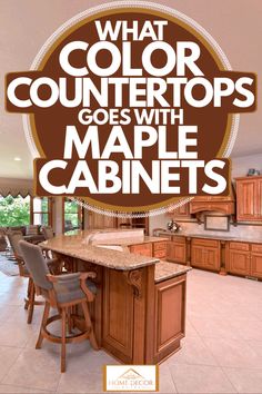 what color countertops goes with maple cabinets