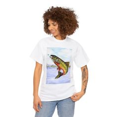 Unisex Heavy Cotton Tee Brook Trout - Etsy UK