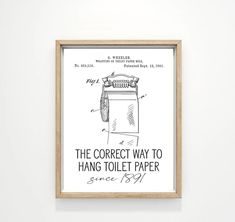 the correct way to hang toilet paper since 1897