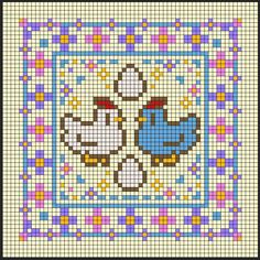 Pixel Art Ideas Cross Stitch Over Crochet, Pixel Art Big Pixels, Cute Cross Stitch Ideas, Crochet Cross Stitch Pattern, Chicken Alpha Pattern, Stardew Alpha Pattern, Stardew Crochet Pattern Free, Stardew Valley Alpha Pattern, Pixel Grid Pattern