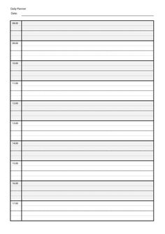 a blank sheet with lines in the middle and one line at the bottom that says daily planner