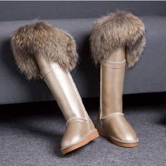 Over The Knee Boot Outfit, Womens Tall Boots, Boots With Fur, 7 Angels, Leather Over The Knee Boots, Knee Boots Outfit, Fur Snow Boots, Leather Snow Boots, Leather Knee Boots