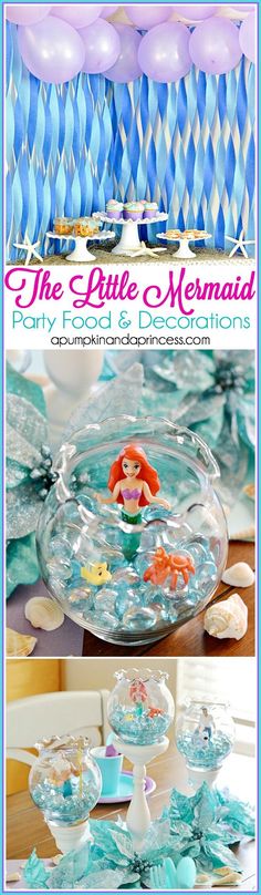 the little mermaid party food and decorations