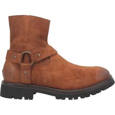 Harness boots are always on trend, only get better with age. The Dingo1969 #Road Trip is all abut the road less travelled. Constructed of soft leather with an O-ring harness strap and luggy tough outsole. Inside zipper makes easy on and off, functional and a design element. 7" height is just right. Grab a pair and hit the road. Dolly Shirt, Dingo Boots, Country Boots, Harness Boots, Mens Leather Boots, Leather Boot, Brown Leather Boots, Get Better, Brown Boots