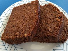 two slices of chocolate cake on a plate