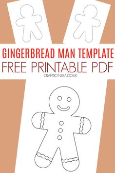 a gingerbread man template for a free printable paper doll