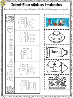 a printable spanish worksheet for children to practice their handwriting and writing skills