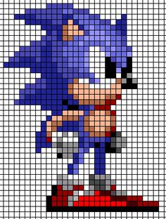 a cross stitch pattern of sonic the hedgehog