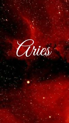 the words aris are written in white on a red background with stars and space