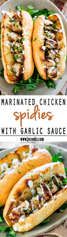 grilled marinated chicken sandwiches with garlic sauce are the perfect side dish for any meal