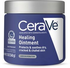 CERAVE HEALING OINTMENT - 12 OZ (PACK OF 1) Clickforotc is not responsible for price errors, image errors and address errors entered by the customer when placing an order. Images might be different from actual as images are changed time to time due to manufacturer updates.  Customer once places and order, Clickforotc is not responsible for any image or price updates.  International buyers, please note: Import duties, taxes, and charges (typically collected upon delivery or pickup) are the buyer' Cerave Healing Ointment, Cerave Skincare, Chafed Skin, Tattoo Cream, Extremely Dry Skin, Dry Skin Body, Cracked Hands, Healing Balm, Healing Ointment