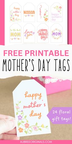 free floral mother's day gift tags Mothers Day Tags, Free Printable Gifts