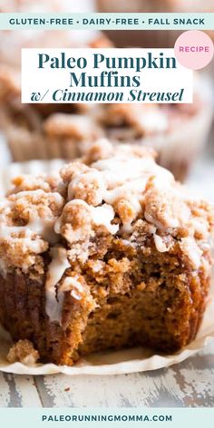 a close up of a muffin on a plate with the title text above it