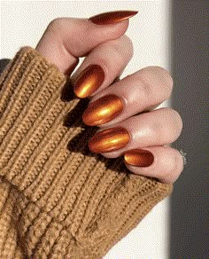 Essie Nail Polish Fall, Orange Manicure, Burnt Orange Nails, Spice Nails, Orange Ombre Nails, Velvet Nails, Pretty Nail Colors, Chrome Nail Powder, Fall Manicure