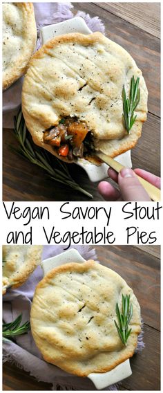 Vegan Savory Stout and Vegetable Pies - Rabbit and Wolves Vegetable Pies, Rabbit And Wolves, Vegetable Pie, Vegan Pie, Fall Comfort Food, Diner Recept, Vegan Main Dishes, Vegan Comfort Food