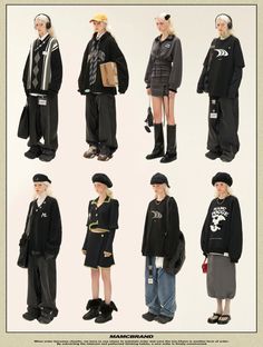 Taiwanese Street Fashion, Black Cat Style Outfit, Japanese Spring Fashion, Fashion Outfits Y2k, Segi Lima, Utility Fashion, Instagram Clothes, Outfits Dresses, Kleidung Diy