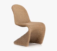 a chair made out of wicker on a white background