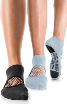 The patented grips on these fashion-forward net-inset socks give superior traction so you can go all out on your workouts and dance moves without slipping. Style Name:Arebesk Phish Net Assorted 2-Pack No-Slip Socks. Style Number: 6227291. Available in stores. Comfortable Slip-resistant Socks For Yoga, Comfortable Slip-resistant Yoga Socks, Casual Non-slip Socks For Pilates, Sporty Non-slip No-show Socks, Non-slip No-show Sports Socks, Sporty Stretch Slip-resistant Socks, Sporty Flexible Breathable Socks, Slip-resistant Stretch Socks For Sports, Stretch Socks With Arch Support For Training