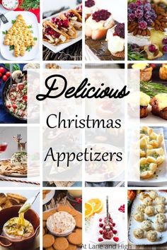 christmas appetizers with text overlay that reads delicious christmas appetizers