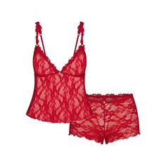 STRETCH LACE TRIANGLE CAMI AND SHORT SET | CRANBERRY Jersey Long Sleeve, Future Outfit, Streetwear Fashion Women, Dolce E Gabbana, Short Pajama Set, Teenage Fashion Outfits, Short Set