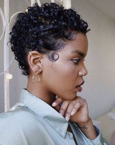 3c Curly Hair, Short Natural Curly Hair, Curly Hair Trends, Curly Pixie Hairstyles, Curly Pixie Haircuts, Natural Hair Cuts, Natural Hair Short Cuts, Short Sassy Hair, Short Curly Haircuts