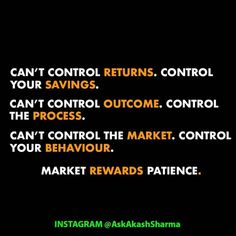 a black background with the words can't control returns, control your savings, cannot control