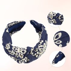 This floral fashionable style headband is delicate and easy to use, fit for almost females in daily use, and can comfortably clamp the hair and provide firm support without falling. The simple fabric hairband can also modify the face shape, making the face smaller and more lovely. A Chic hair accessory can amp up your everyday style. Great gift idea for your lover, family, friends, and yourself, suitable for girls, or women. Nice Cute hairbands for everyday wear. Color: Deep Blue, Material: Cott Adjustable Blue Headband For Spring, Summer Adjustable Elastic Hair Accessories, Adjustable Elastic Headband For Spring, Casual Blue Headband For Spring, Blue Hair Accessories With Matching Headband For Spring, Blue Summer Headband For Beach, Blue Headband For Summer Beach, Blue Summer Beach Headband, Adjustable Bandeau Headband For Spring