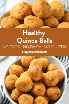 healthy quinoa balls no eggs, no dairy, no gluten