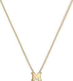 Classic Name Necklace With Initial Pendant And Delicate Chain, Classic Tan Initial Pendant Necklace, Classic Yellow Gold Initial Necklace With Cable Chain, Classic Tan Monogram Necklace, Modern Initial Pendant Necklace With Delicate Chain, 14k Gold Initial Necklace With Cable Chain, Yellow Gold Sterling Silver Initial Necklace With Cable Chain, Classic Initial Pendant Necklace With Cable Chain, Classic 14k Gold Initial Necklace With Cable Chain