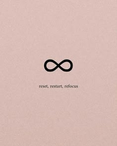 an infinite sign with the words rest, rest, rejous written in black