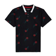 Reason Rose Allover Print Polo Button Up Shirt New With Tags Msrp $29 If You Have Any Questions Please Ask Before Purchasing. Check Out All Of Our Other Great Items B63 Elevate Your Wardrobe With Our Reason Rose Allover Print Polo Button Up Shirt In Black. This Stylish Polo Shirt Features A Striking Design Of Red Roses Scattered All Over, Adding A Touch Of Sophistication To Your Look. Perfect For Both Casual And Formal Occasions, This Shirt Is A Versatile Addition To Any Man's Closet. Details: * Black Cotton Tops With Rose Print, Star Wars Graphic Tees, Men Closet, Tiger Shirt, Embroidered Polo Shirts, Cute Graphic Tees, Printed Polo Shirts, Black Graphic Tees, Trendy Graphic Tees