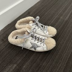 Golden Goose Shearling Mule Wore About Three Times, Great Condition! Sneaker Mules, Shoes Golden Goose, Goose Shoes, Golden Goose Shoes, Golden Goose, Mule, Womens Shoes Sneakers, Shoes Sneakers, Cute Outfits